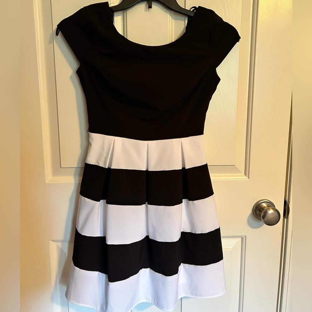 Formal Dress, Striped pleated bottom